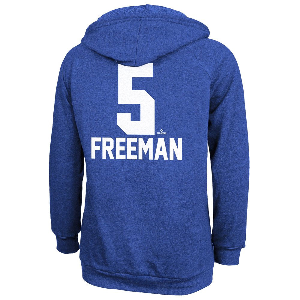 Women's Los Angeles Dodgers #5 Freddie Freeman Threads Royal 2024 World Series Champions Hoodie Women's Los Angeles Dodgers #5 Freddie Freeman Threads Royal 2024 World Series Champions Hoodie