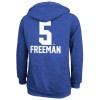 Women's Los Angeles Dodgers #5 Freddie Freeman Threads Royal 2024 World Series Champions Hoodie
