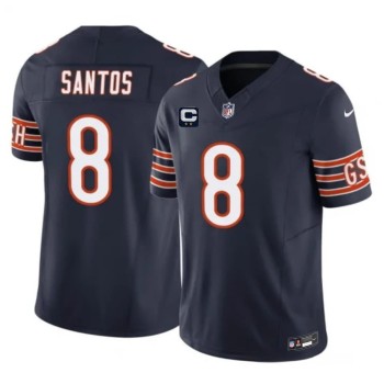 Men's Chicago Bears #8 Cairo Santos Navy 2026 2-Star C Patch Vapor F.U.S.E. Untouchable Limited Jersey Men's Chicago Bears #8 Cairo Santos Navy 2026 2-Star C Patch Vapor F.U.S.E. Untouchable Limited Jersey