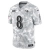 Men's Baltimore Ravens Lamar Jackson Arctic Camo 2024 Salute to Service Limited Jersey