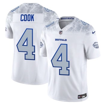 Youth Buffalo Bills #4 James Cook White Rivalries Collection F.U.S.E. Vapor Limited Stitched Jersey Youth Buffalo Bills #4 James Cook White Rivalries Collection F.U.S.E. Vapor Limited Stitched Jersey