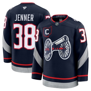 Youth Columbus Blue Jackets #38 Boone Jenner Navy 2024-25 With C Patch Stitched Hockey Jersey