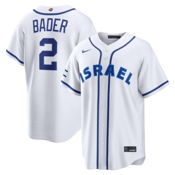 Youth Israel Baseball #2 Harrison Bader White 2026 World Baseball Classic Home Stadium Jersey