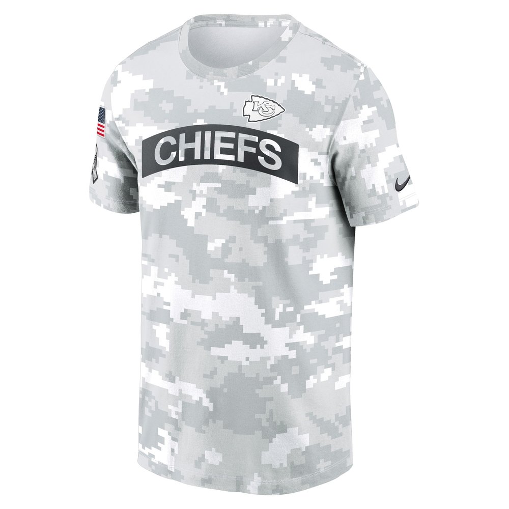 Men's Kansas City Chiefs White 2024 Salute To Service Big & Tall Performance T-Shirt
