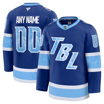 Youth Tampa Bay Lightning Custom Blue 2026 NHL Stadium Series Premium Jersey Youth Tampa Bay Lightning Custom Blue 2026 NHL Stadium Series Premium Jersey