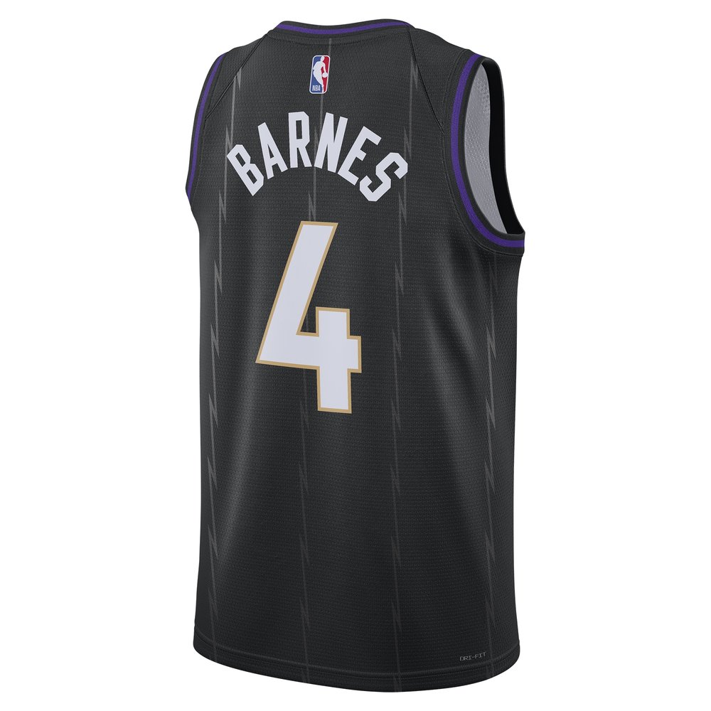 Unisex Toronto Raptors Scottie Barnes Black 2024/25 Swingman Player Jersey - City Edition