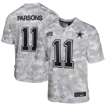 Youth Dallas Cowboys Micah Parsons Arctic Camo 2024 Salute to Service Game Jersey