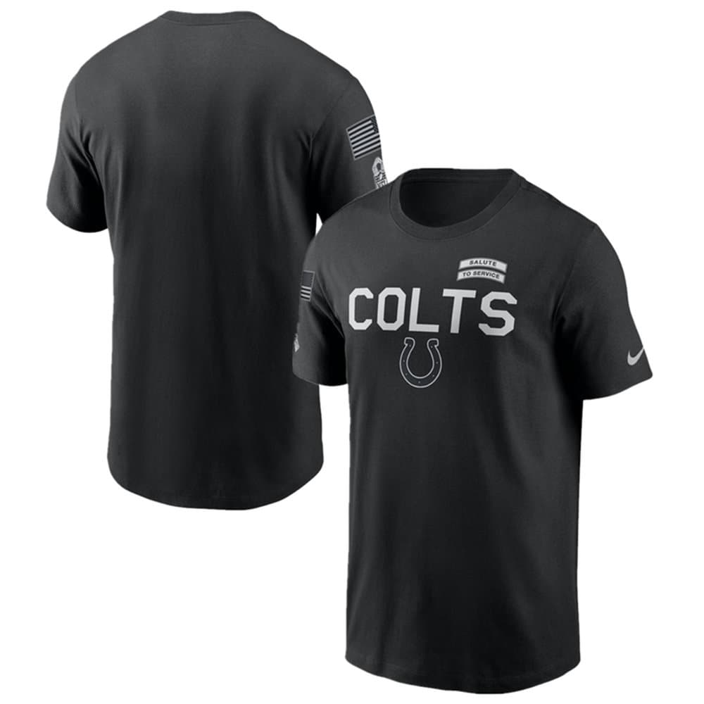 Men's Indianapolis Colts Black 2026 Salute to Service Sideline Dri-FIT T-Shirt Men's Indianapolis Colts Black 2026 Salute to Service Sideline Dri-FIT T-Shirt