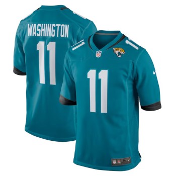 Men's Jacksonville Jaguars #11 Parker Washington Teal Team Game Jersey