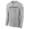 Men's Seattle Seahawks Gray 2024 Salute To Service Long Sleeve T-Shirt