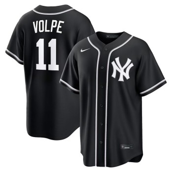 Men's New York Yankees #11 Anthony Volpe Black Fashion Replica Player Jersey
