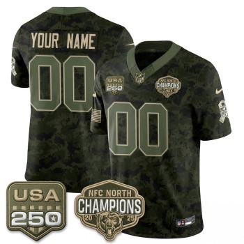 Youth Chicago Bears Camo 2026 Salute to Service Vapor F.U.S.E. Limited Custom Jersey
