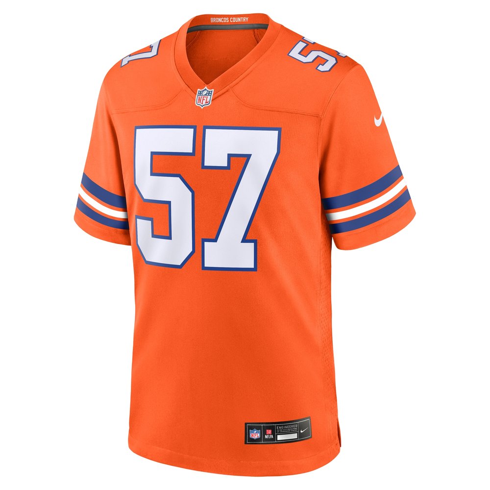 Men's Denver Broncos Tom Jackson Orange Mile High Collection 1977 Throwback Retired Player Game Jersey Men's Denver Broncos Tom Jackson Orange Mile High Collection 1977 Throwback Retired Player Game Jersey