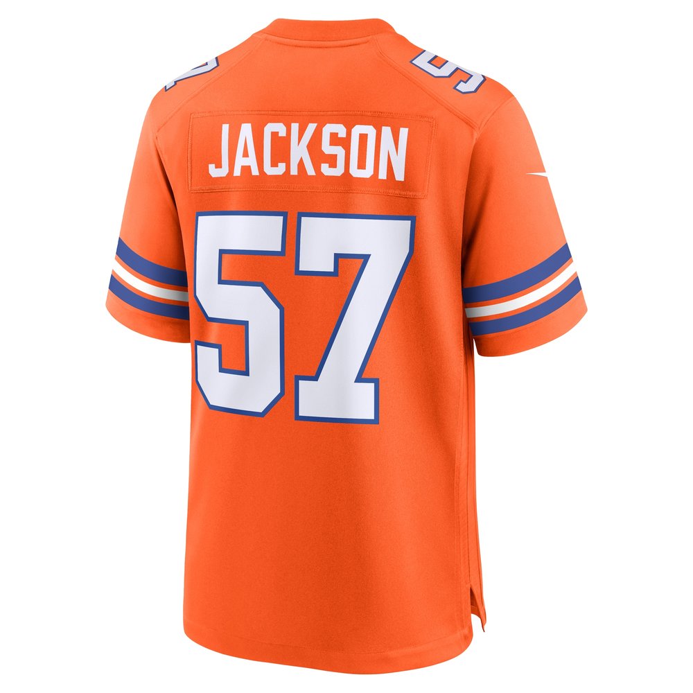 Men's Denver Broncos Tom Jackson Orange Mile High Collection 1977 Throwback Retired Player Game Jersey Men's Denver Broncos Tom Jackson Orange Mile High Collection 1977 Throwback Retired Player Game Jersey