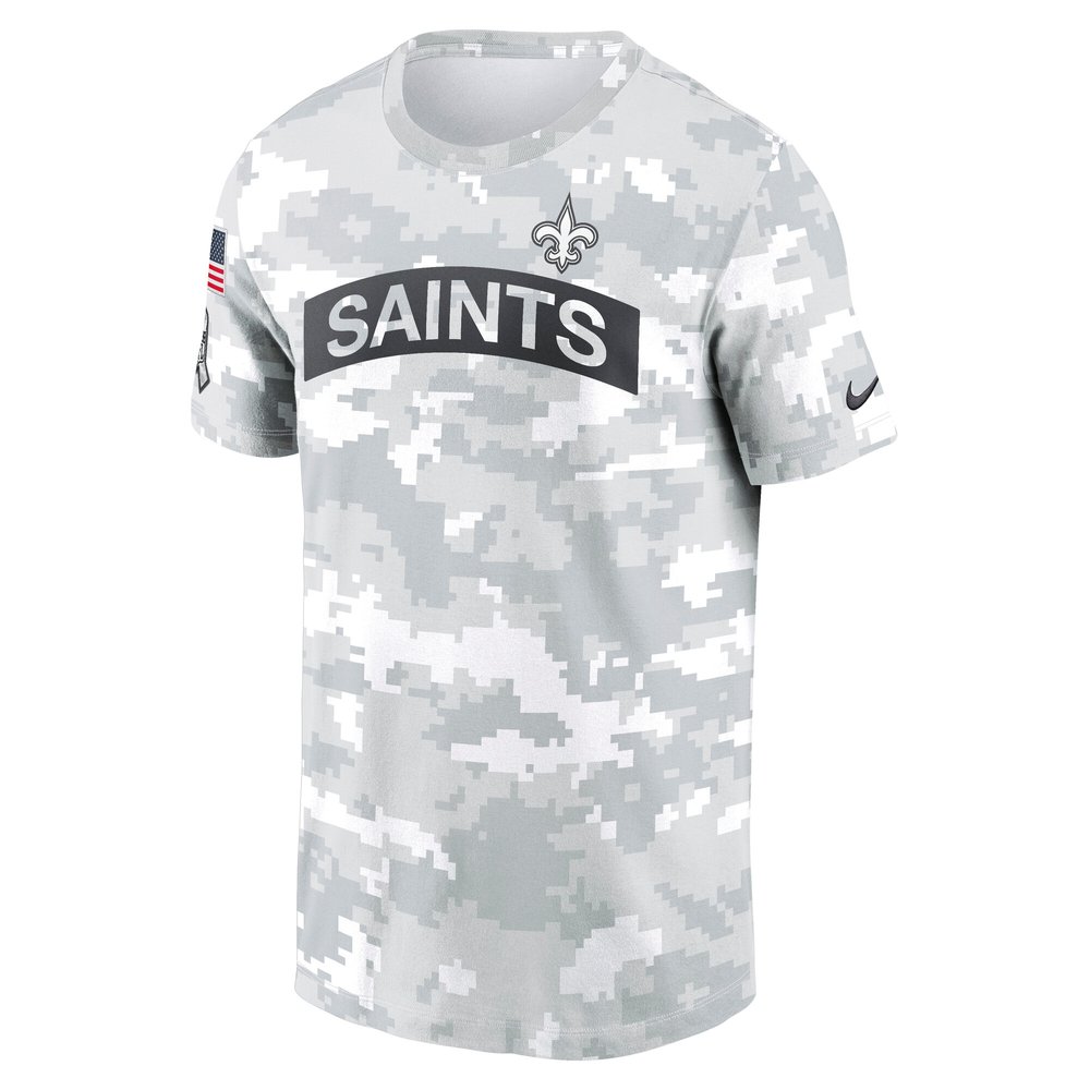Men's New Orleans Saints Arctic Camo 2024 Salute To Service Performance T-Shirt