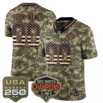 Youth Chicago Bears Camo 2026 Salute to Service Vapor F.U.S.E. Limited Custom Jersey