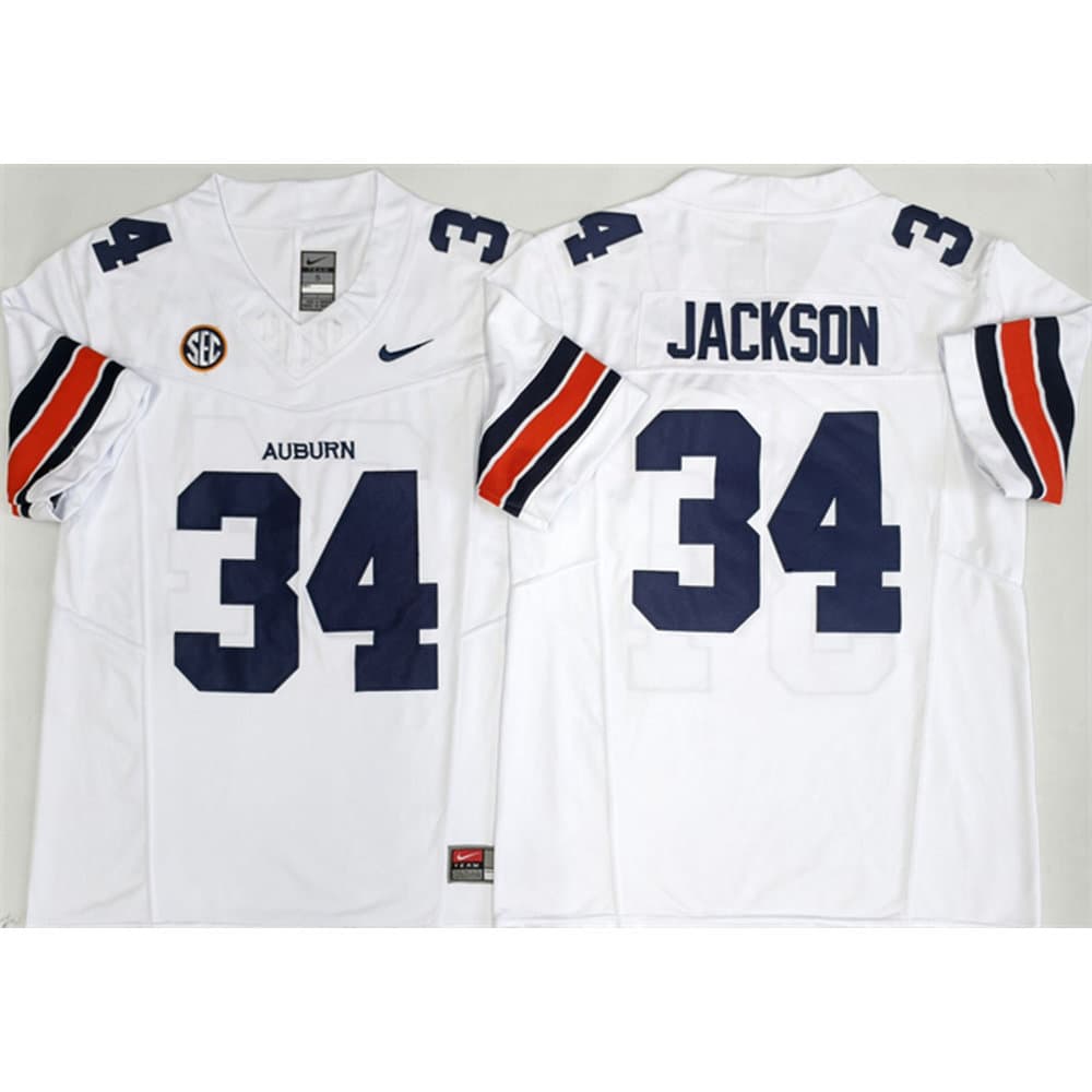 Men's Auburn Tigers #34 Bo Jackson White 2026 Vapor F.U.S.E. Limited Jersey