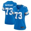 Women's Detroit Lions Christian Mahogany  Blue Team Game Jersey