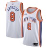 Unisex New York Knicks OG Anunoby White 2024/25 Swingman Player Jersey - City Edition