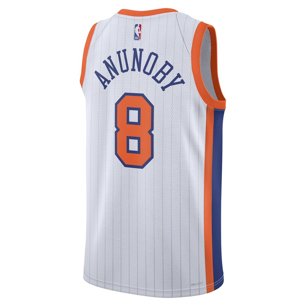 Unisex New York Knicks OG Anunoby White 2024/25 Swingman Player Jersey - City Edition Unisex New York Knicks OG Anunoby White 2024/25 Swingman Player Jersey - City Edition