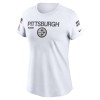 Women's Pittsburgh Steelers  White 2024 Salute To Service Legend Performance T-Shirt