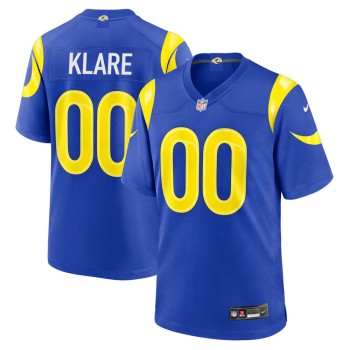 Men's Los Angeles Rams Max Klare Navy 2026 NFL Draft Game Jersey