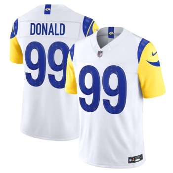 Men's Los Angeles Rams #99 Aaron Donald White Vapor F.U.S.E. Sewn Down Limited Jersey