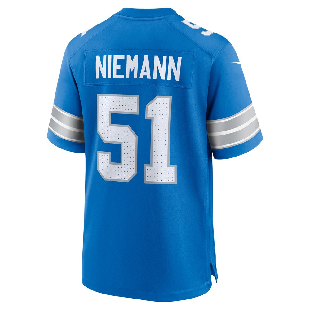 Men's Detroit Lions Ben Niemann  Blue Team Game Jersey