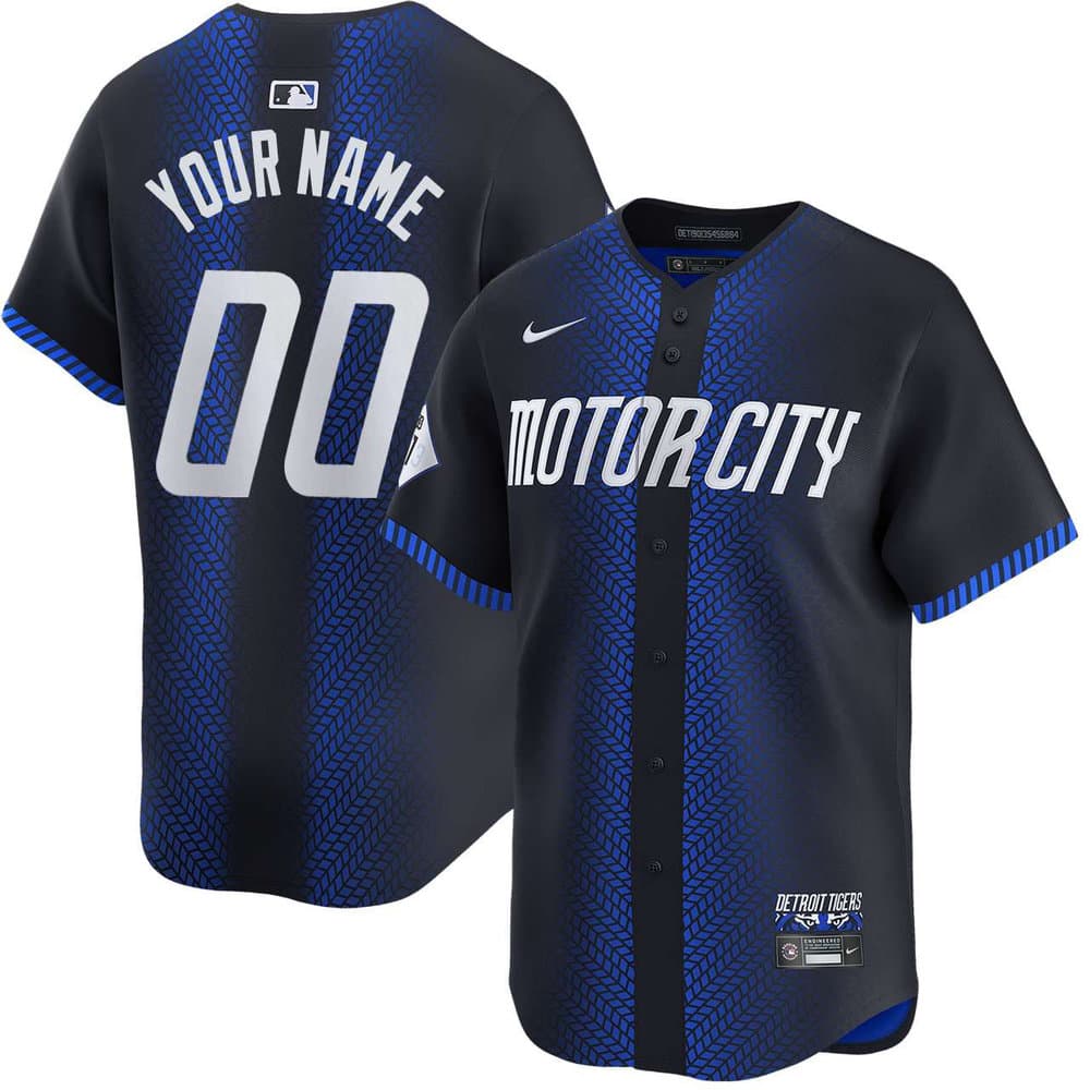 Youth Detroit Tigers Black City Connect Limited Custom Jersey