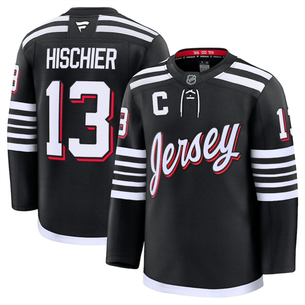 Youth New Jersey Devils #13 Nico Hischier Black 2024-25 Alternate Stitched Hockey Jersey Youth New Jersey Devils #13 Nico Hischier Black 2024-25 Alternate Stitched Hockey Jersey