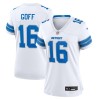Women's Detroit Lions #16 Jared Goff White Game Jersey