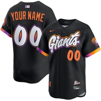 Youth San Francisco Giants Black 2025 City Connect Limited Custom Jersey