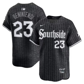 Men's Chicago White Sox #23 Andrew Benintendi Nike Black MLB Limited City Connect Jersey Men's Chicago White Sox #23 Andrew Benintendi Nike Black MLB Limited City Connect Jersey