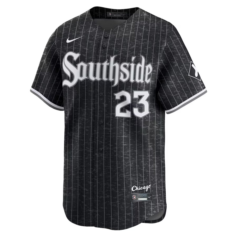 Men's Chicago White Sox #23 Andrew Benintendi Nike Black MLB Limited City Connect Jersey