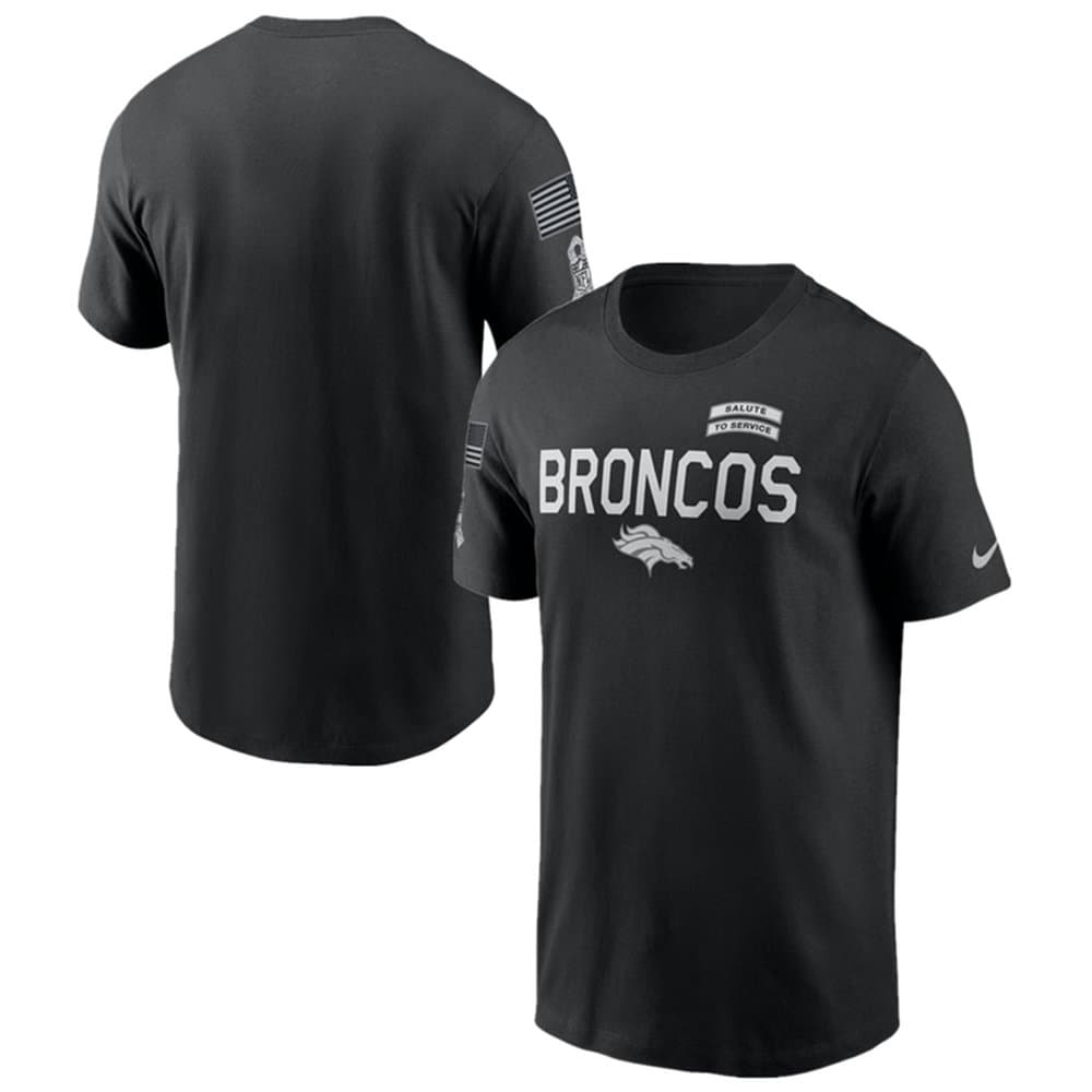 Men's Denver Broncos Black 2026 Salute to Service Sideline Dri-FIT T-Shirt