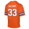 Youth Denver Broncos Javonte Williams Orange Mile High Collection 1977 Throwback Game Jersey
