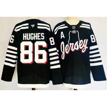 Youth New Jersey Devils #86 Jack Hughes Black 2024-25 Alternate With A Patch Stitched Hockey Jersey Youth New Jersey Devils #86 Jack Hughes Black 2024-25 Alternate With A Patch Stitched Hockey Jersey