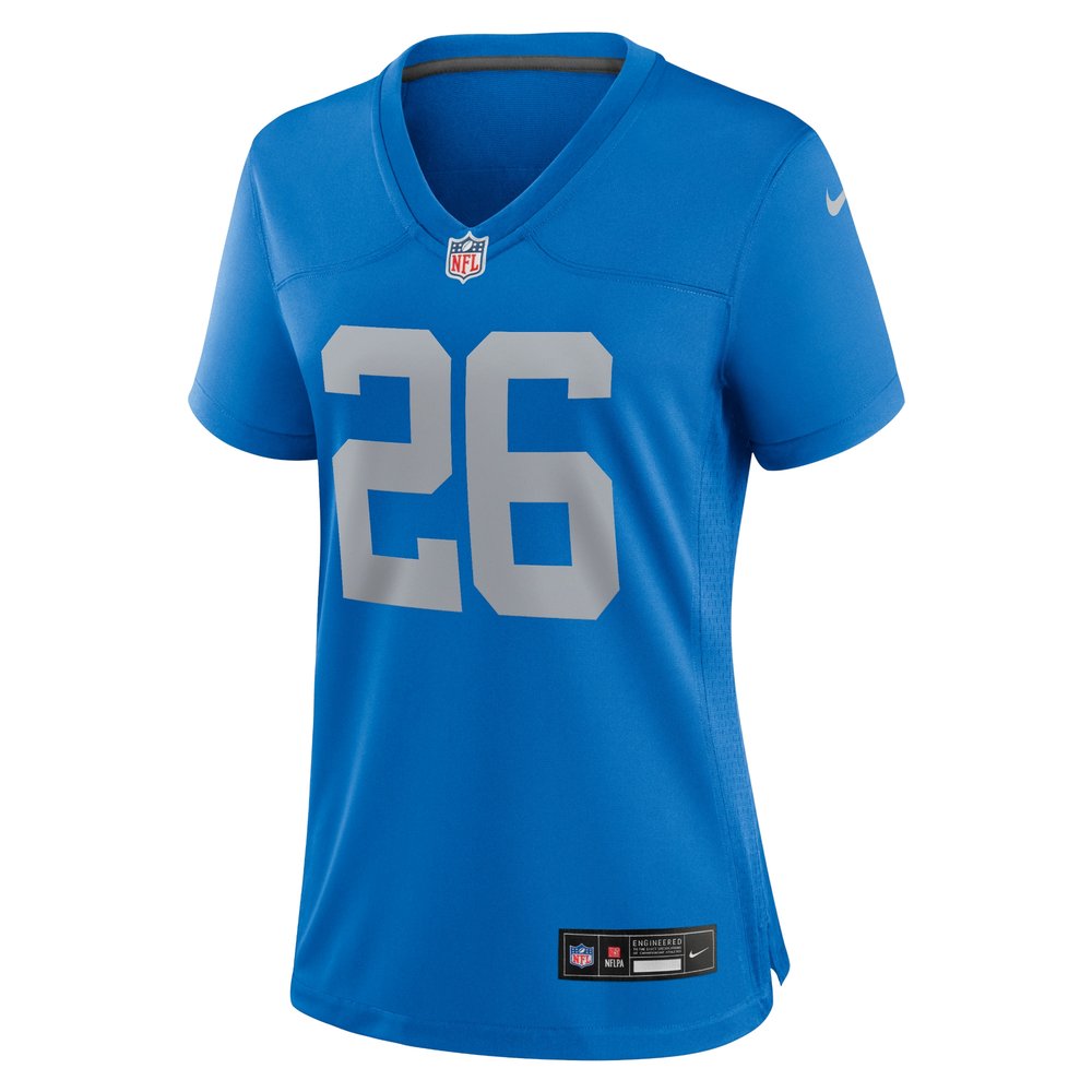Women's Detroit Lions #26 Jahmyr Gibbs Blue Alternate Game Jersey