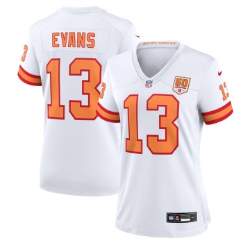 Women's '76 Tampa Bay Buccaneers #13 Mike Evans Nike White 50th Season Game Jersey Women's '76 Tampa Bay Buccaneers #13 Mike Evans Nike White 50th Season Game Jersey