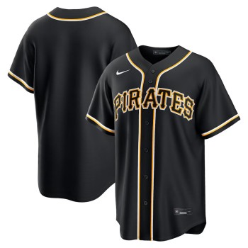 Men's Pittsburgh Pirates Fashion Replica Black Out Jersey