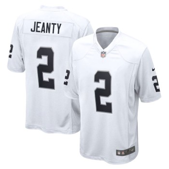 Men's Las Vegas Raiders #2 Ashton Jeanty Nike White 2025 NFL Draft First Round Pick Game Jersey Men's Las Vegas Raiders #2 Ashton Jeanty Nike White 2025 NFL Draft First Round Pick Game Jersey