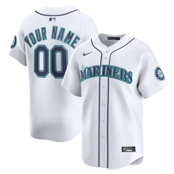 Men's Seattle Mariners Nike White Home Limited Custom Jersey Men's Seattle Mariners Nike White Home Limited Custom Jersey