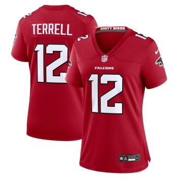 Women's Atlanta Falcons #12 Avieon Terrell Nike Red 2026 NFL Draft Game Jersey