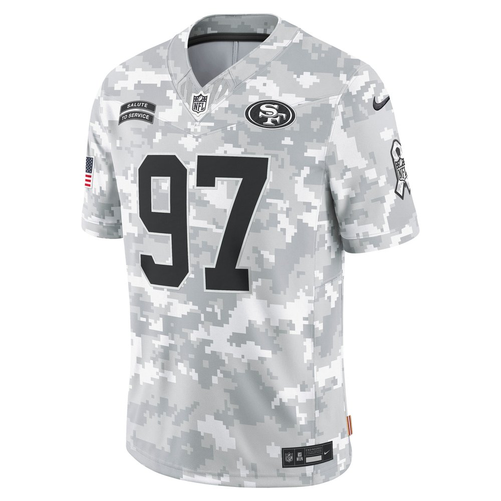 Men's San Francisco 49ers Nick Bosa Arctic Camo 2024 Salute to Service Limited Jersey