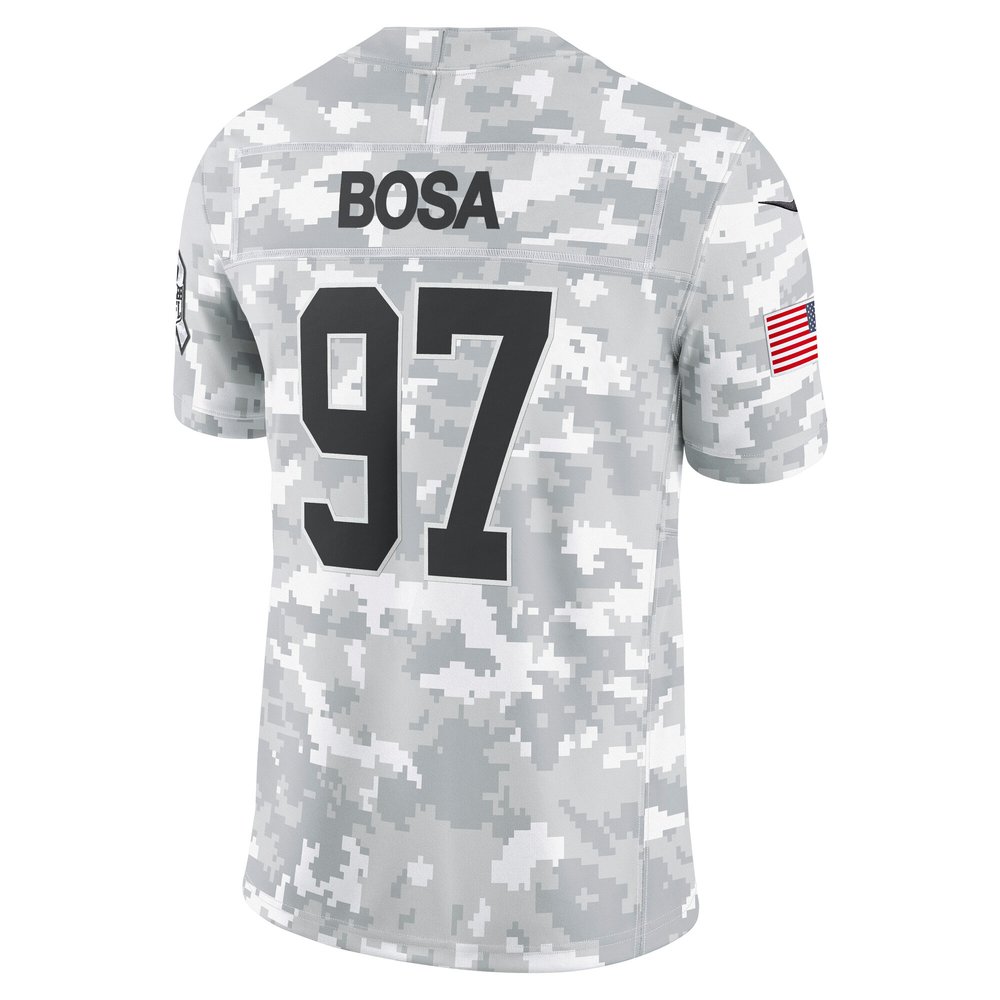 Men's San Francisco 49ers Nick Bosa Arctic Camo 2024 Salute to Service Limited Jersey