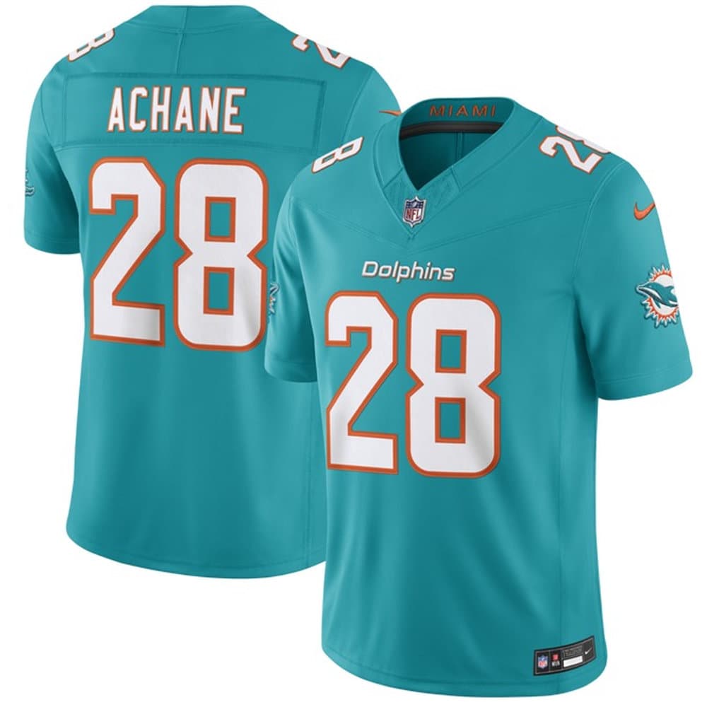 Men's Miami Dolphins #28 De'Von Achane Aqua 2026 Vapor F.U.S.E. Limited Jersey