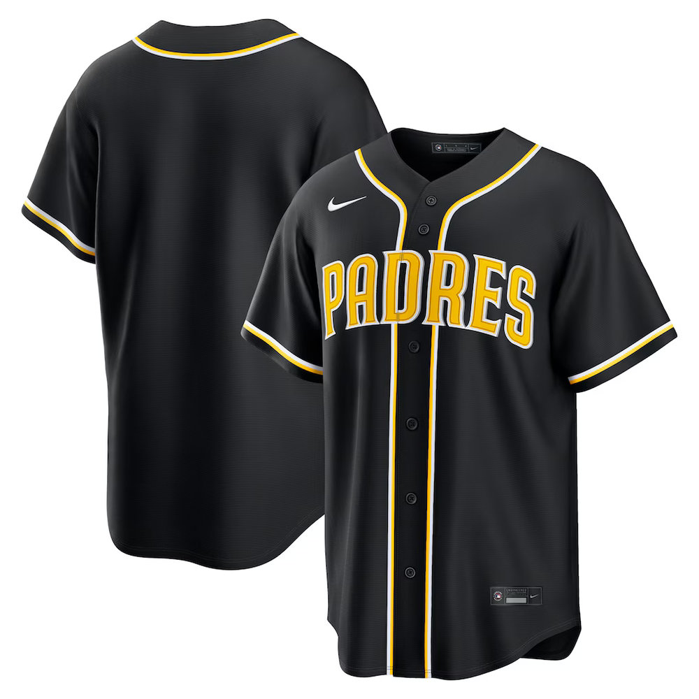 Youth San Diego Padres Fashion Replica Black Out Jersey