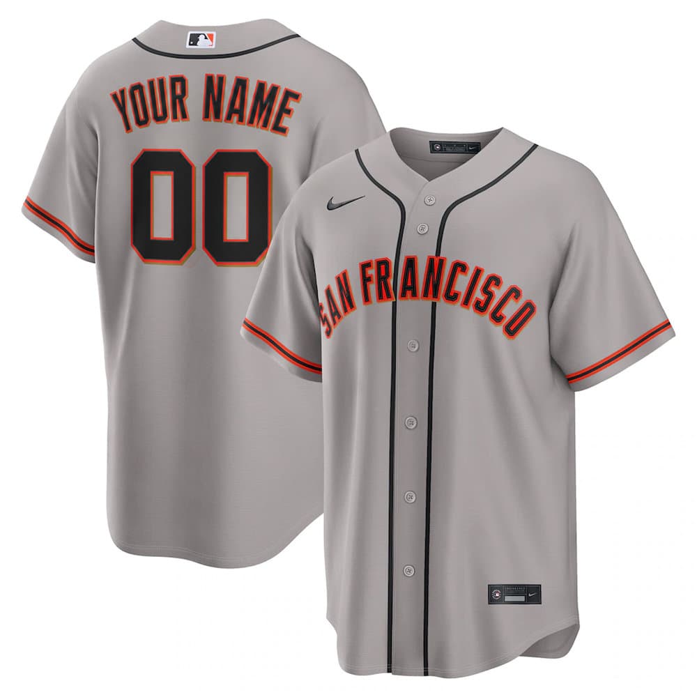 Men's San Francisco Giants Grey Stitched Baseball Custom Jersey
