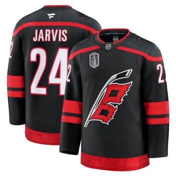Men's Carolina Hurricanes #24 Seth Jarvis Fanatics Black 2026 Stanley Cup Final Home Premium Jersey Men's Carolina Hurricanes #24 Seth Jarvis Fanatics Black 2026 Stanley Cup Final Home Premium Jersey