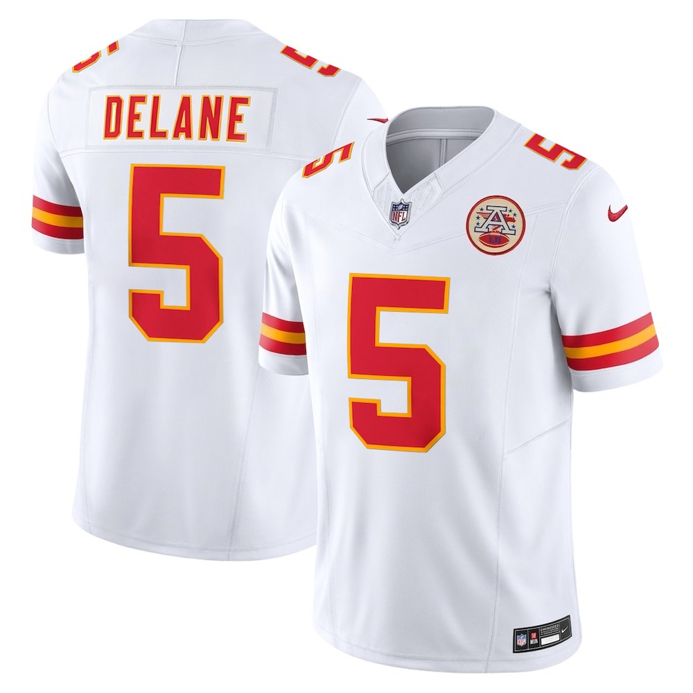 Youth Kansas City Chiefs #5 Mansoor Delane White 2026 NFL Draft Vapor F.U.S.E. Limited Jersey